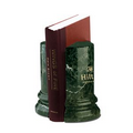 Round Beveled Bookends - Jade Green